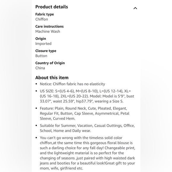 TASAMO size M red and white leaf print Round Neck Pleated Top with Cap Sleeves - Picture 10 of 10